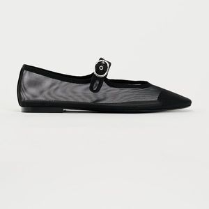 Zara mesh flat Mary janes